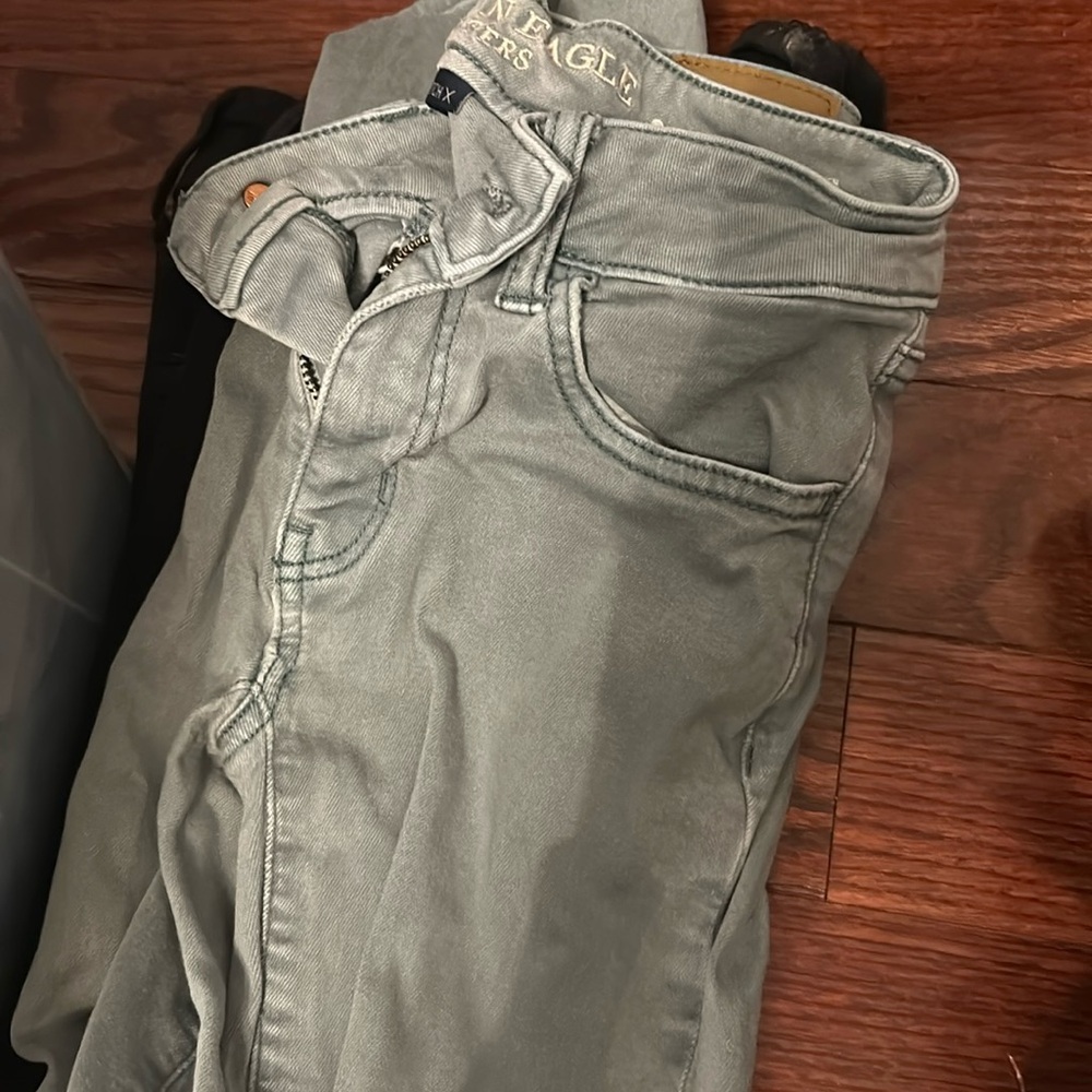 American Eagle Light Green/blue Jeans